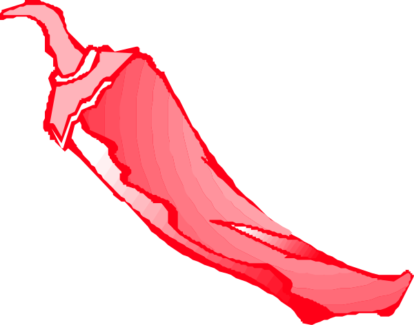 The image shows a red chili pepper with an exaggeratedly long stem on top of it against a black background.