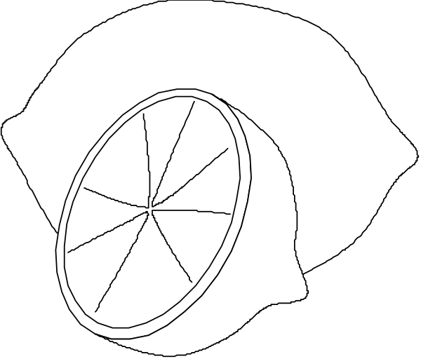 The black and white illustration shows a wheel with spokes inside it on top of what appears to be an object resembling a pizza crust at its center.