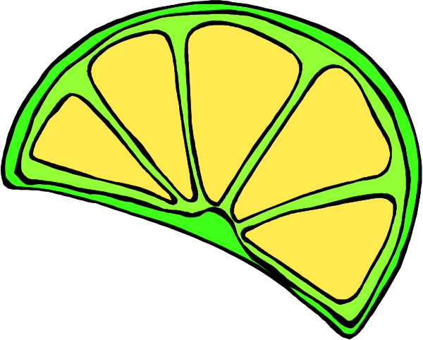 The image shows a slice of lemon with its pulp exposed against a white background.