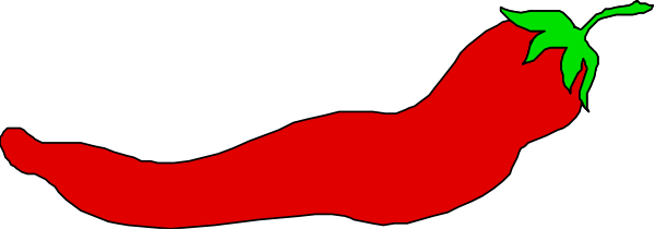 The image shows a red chili pepper with green stem on it against a black background.