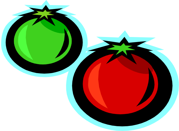The image shows a collection of four tomatoes with different toppings: two have green leaves (basil), one has red peppers (bell pepper), and another is plain without any visible garnish, all set against an unseen background within what appears to be a digital or graphic interface.