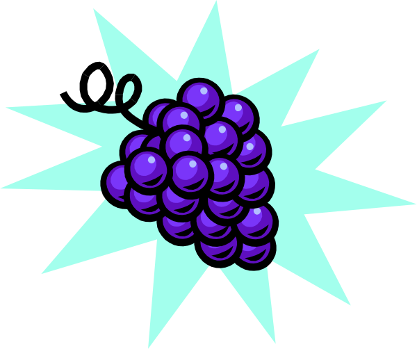 The image shows a purple grape with an explosion effect around it on what appears to be black background.