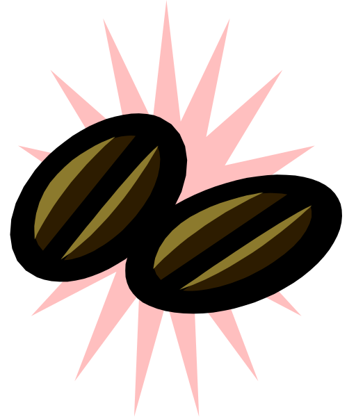 The image shows a stylized graphic of two brown acorns with pink sparks emanating from them against a dark background.