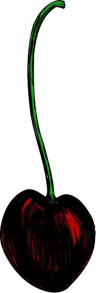 The image shows a red pepper with green stem against gray background on left side of photo; right half is black and white showing only outline without any color information.