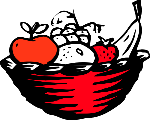 The black and white illustration shows a cartoon of an apple with teeth marks inside it floating on water next to what appears to be a fish swimming away from danger in another body of water below them.