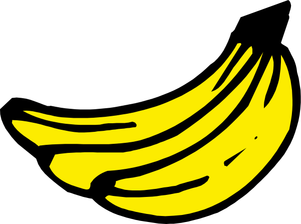The image shows a banana with leaves on it against a black background.