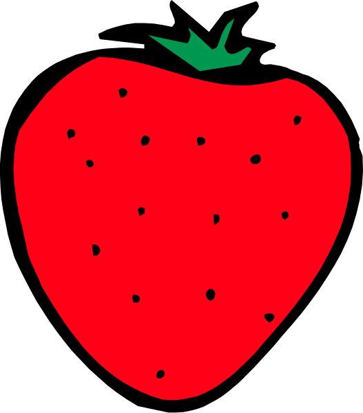 The image shows a simple black and white line drawing of an apple with several dots representing seeds on it against a plain background.