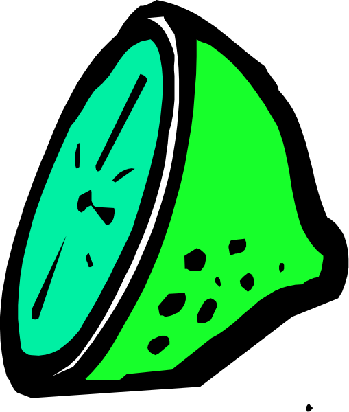 The image shows a green slice of pizza with toppings on it placed inside an oven that is open at both ends.