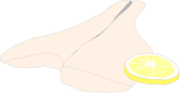 The image shows a slice of lemon on top of an orange with two slices missing from it.