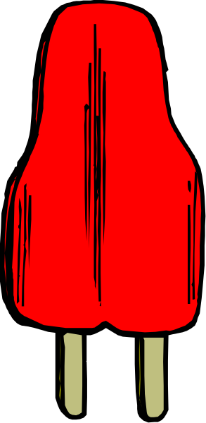The image shows a red hoodie with two black eyes on it against a gray background.