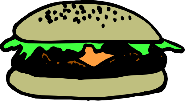 The image shows a hamburger with lettuce on top of it placed against a black background.
