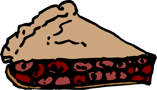 The picture shows a pie with cherries on top sitting next to it.