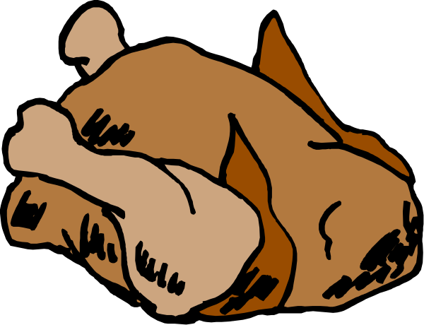 The image shows a cartoon of an animal lying on its back with two legs raised upwards as if it's playing dead in front of another character that appears to be standing upright behind it.