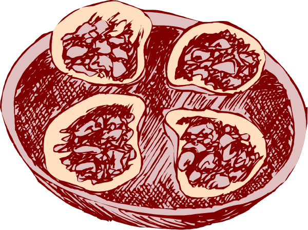The image shows a plate with four slices of pizza on it placed next to another smaller plate containing two more pieces of pizza in an indoor kitchen environment.