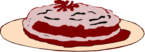 The image shows three cakes on a plate with different toppings: two have white frosting while one has red filling; all sit against a gray background that resembles marble countertop pattern.