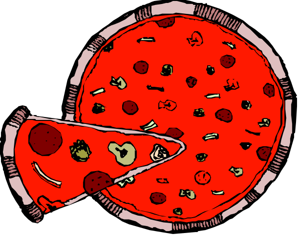 The image shows a slice of pizza with various toppings on it placed inside what appears to be an oven door.