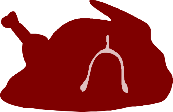 The image shows a red silhouette of an animal with its head cut off on top of what appears to be blood splatters against a black background.