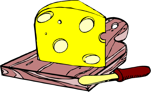 The image shows a slice of cheese pizza with pepperoni toppings on top next to an open book that has been cut in half by what appears to be a knife blade.