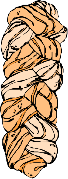 The image shows a large braided rope with various colored strands intertwined together against a dark background.