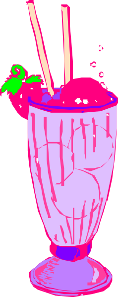 The image shows a pink drink with ice cubes inside of it placed on top of what appears to be an umbrella stand in front of a strawberry daiquiri cocktail shaker filled with liquid, all set against a gray background.