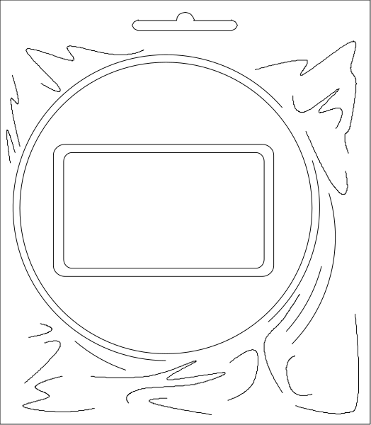 The image shows a black and white line drawing of an open laptop with its screen facing upwards on what appears to be a desk surface.