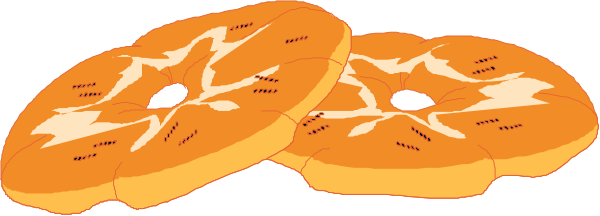 The image shows a row of orange slices with white centers on top of each other against an indistinct background.