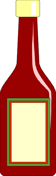 The image shows a bottle of ketchup with its label facing forward on what appears to be a gray surface.