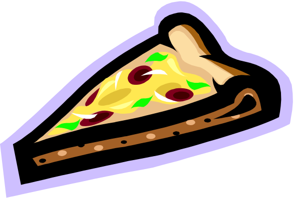 The image shows a slice of pizza with pepperoni toppings on it inside an open box that has been cut into four pieces.