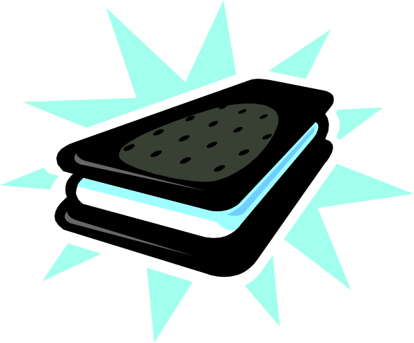 The image shows a sandwich with two slices of bread on top of each other against an explosion background that has blue sparks emanating from it.