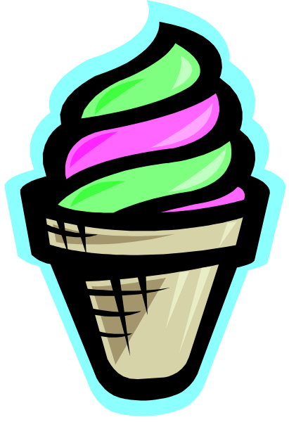 The image shows a colorful ice cream cone with two scoops of different flavors on top, placed against an unseen background that is blurred out to focus attention solely on the ice cream cone itself.