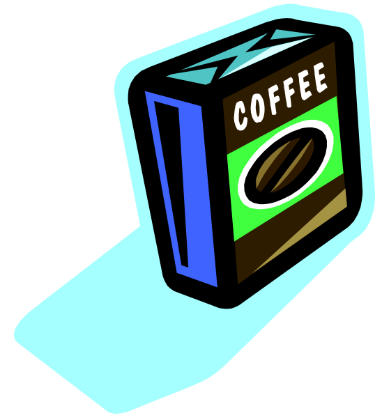 The image shows a cartoon depiction of an open book with coffee beans on its pages next to it is labeled "coffee."