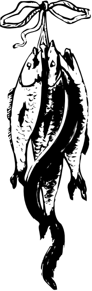 The black and white photo shows a fish with an open mouth swimming upwards towards water's surface.