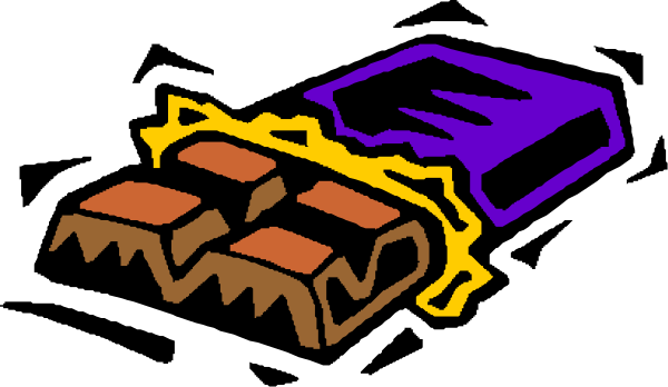 The image shows a cartoon of two pieces of food on top of each other with an electrical device next to them against a black background.