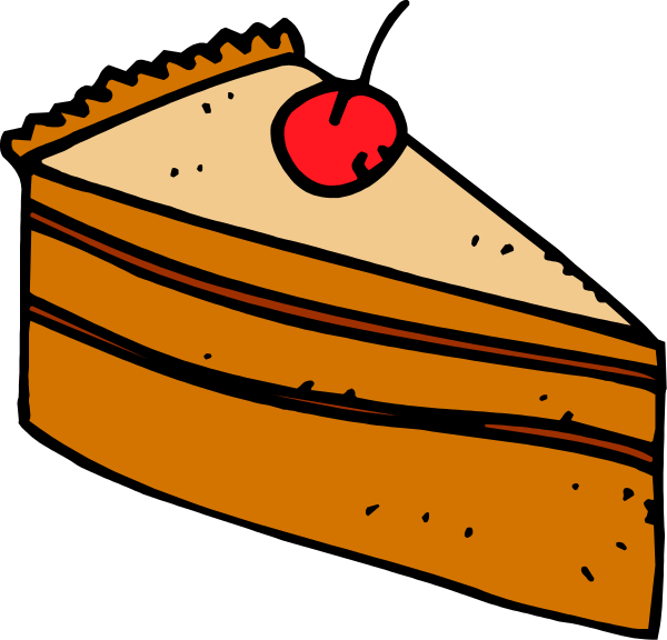 The image shows a slice of cake with an apple on top next to another whole piece of cake.