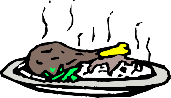 The black and white cartoon shows a plate of food with two pieces of broccoli on it next to an eggplant slice in what appears to be a kitchen environment.