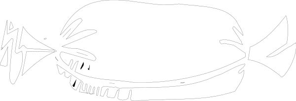 The black and white photo shows a cartoon of an ice cream cone with two scoops on top sitting next to another smaller one that has only one scoop.