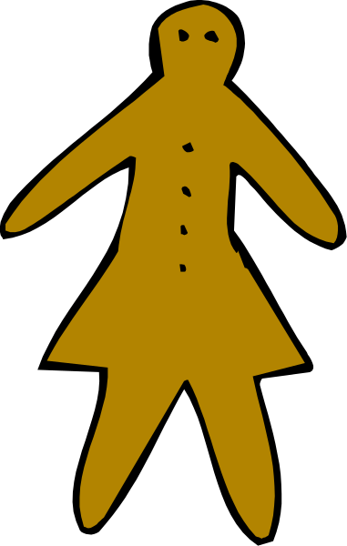 The image shows a black silhouette of an adult female figure walking on what appears to be a sidewalk with her arms outstretched for balance against a gray background that has two vertical stripes in darker shades, one yellow and one brown.