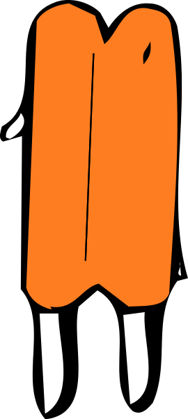 The image shows a red rectangle with an orange outline on it against a gray background.