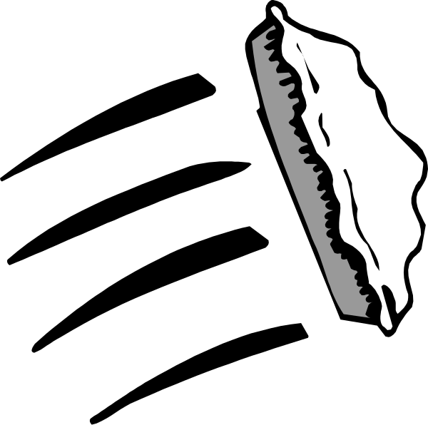 The black and white silhouette of a person's head with flowing hair against an unseen background.