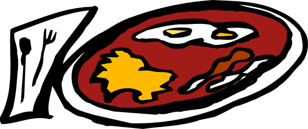 The image shows a cartoon of an open book with pages that have various food items on them; there is also text at the top left corner which appears to be "VOTE" in bold letters within two circles, and below it seems like some sort of symbol or logo resembling a pizza slice.