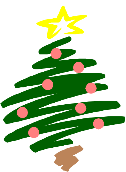 The image shows a Christmas tree with red berries on it against a dark background.