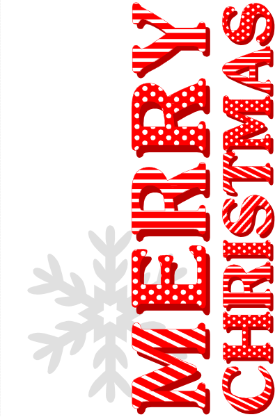 The image features a Christmas greeting with text that reads "Merry Merry" at top left corner overlaid on an illustration of snowflakes in red against white background; below it is another line of text reading "Christmas," and beneath this, there's the word "merry."
