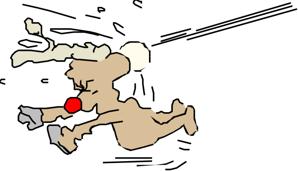 The image shows a black and white cartoon of two characters engaged in an action that involves throwing something at each other with their hands outstretched; one character is on top while another appears to be below them, both depicted mid-motion against a dark background.