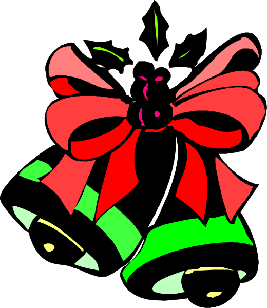 The image shows a colorful gift bow with red ribbon on top of it against a black background.