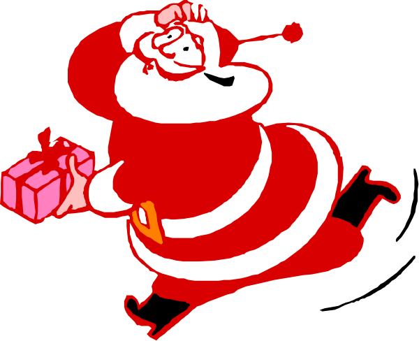 The cartoon depicts a red candy cane character with white stripes holding two presents while lying on its back; it has arms outstretched as if reaching for something above it in an indoor environment that resembles Christmas decorations and festive atmosphere, suggesting holiday cheer or celebration.