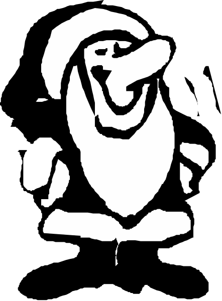 The black and white cartoon features a character that appears to be an anthropomorphic dog with human facial characteristics wearing glasses and holding what looks like a book in its paws while standing upright on two legs against a dark background, giving off a scholarly vibe.