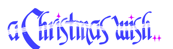 The image shows a Christmas greeting with text that reads "Merry Christmas" on top of an illustration featuring snowflakes falling against a dark background.