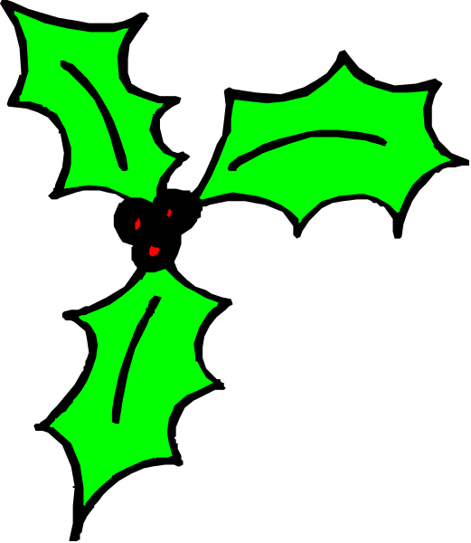 The image shows a graphic of two Christmas wreaths with green leaves against a black background; there is no text present in this clip-art picture.
