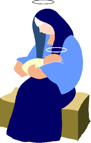 The image shows a cartoon of an animated woman sitting on a box with her head down; she is depicted as being in deep thought while holding what appears to be a baby close to herself.