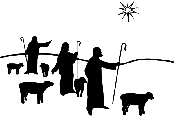 The black background shows a white starry sky with two bright stars on either side of what appears to be an unlit lantern in the center.
